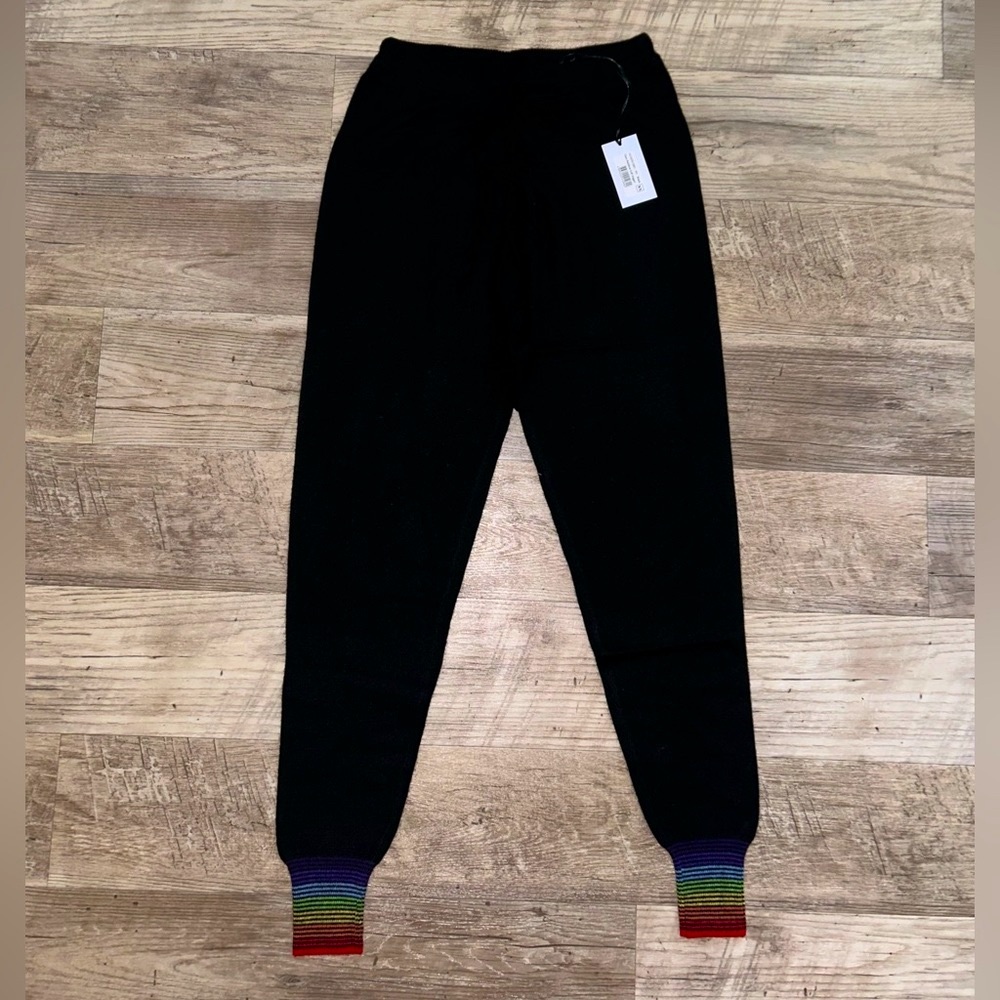 MT CARA Jogger Rainbow Cuff XS $345 cashmere